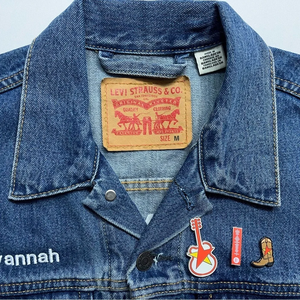 Levis Jacket Mens Size Medium Trucker Western Blue Denim Jean Cowboy Rodeo